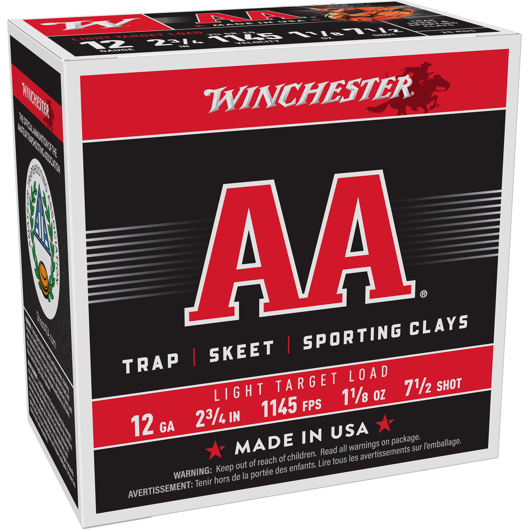 Winchester AA Light 12ga 7.5 Shot – Reliable Target Load, 25 Shells 3 Winchester AA Light 12ga 7.5 Shot – Reliable Target Load, 25 Shells - Image 3