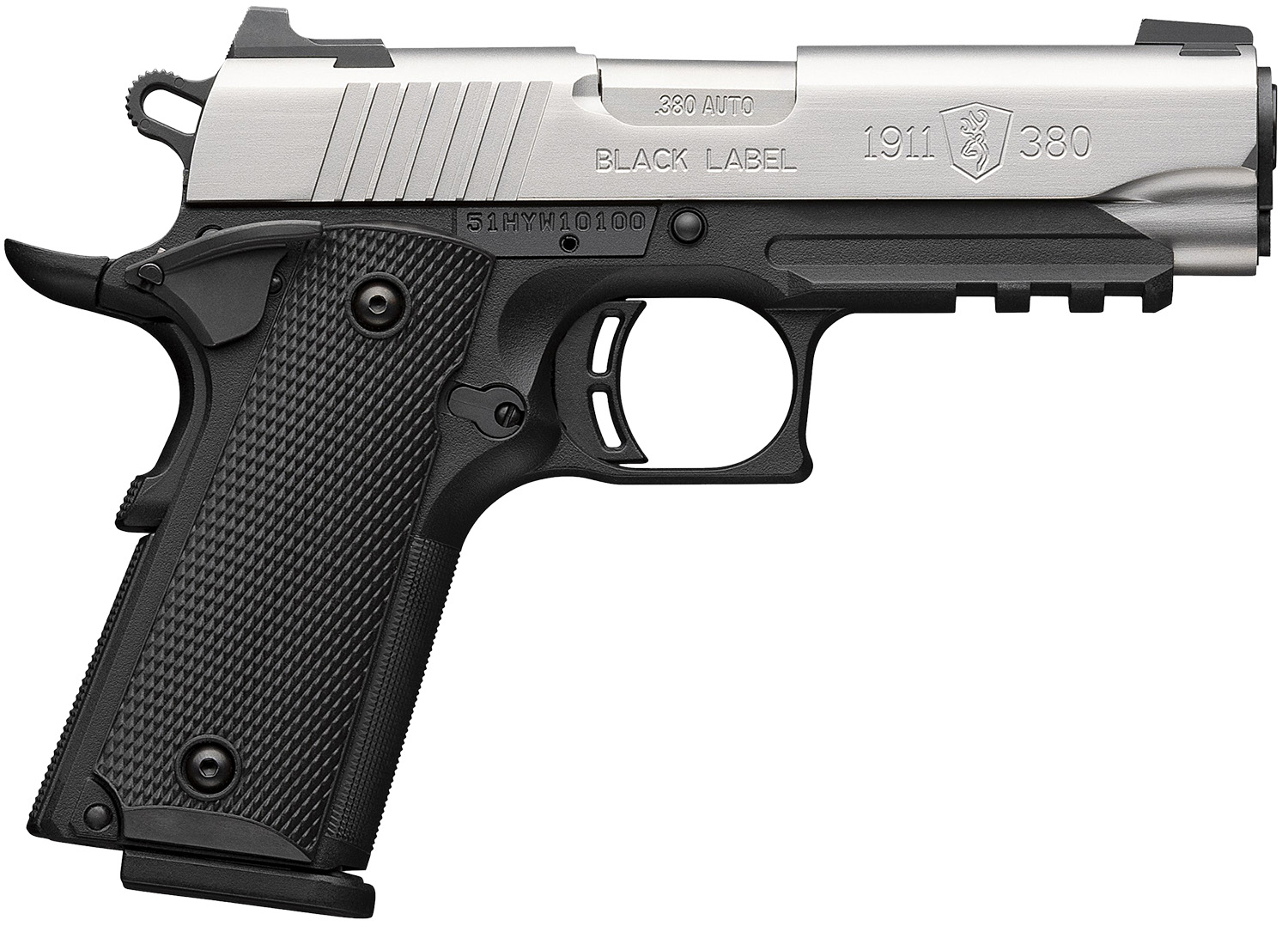Browning 1911-380 Black Label — 1911-380 380ACP SS 3.6" RAIL#