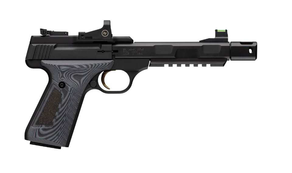 Browning 051596490 Buckmark Contour Pro 22LR 5.9" Black/Gray Red Dot