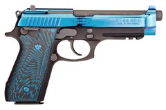 Taurus PT-92 9mm 
Item #: TAPT92BPG105-17 / MFG Model #: 1-920151-PVD2 / UPC: 725327933120
PT92 9MM DA BL PVD/G10 17+1 AS 1-920151-PVD2|BLUE PVD SLIDE