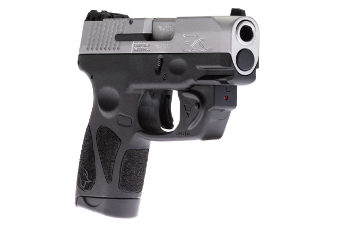 Taurus G2S 9mm Semi-Auto Pistol - Item #: TAG2SSSVLR / MFG Model #: 1-G2S939VL / UPC: 725327932949 - G2S 9MM SS/BK 3.2" 7+1 RED LR# 1-G2S939VL|VIRIDIAN RED LASER