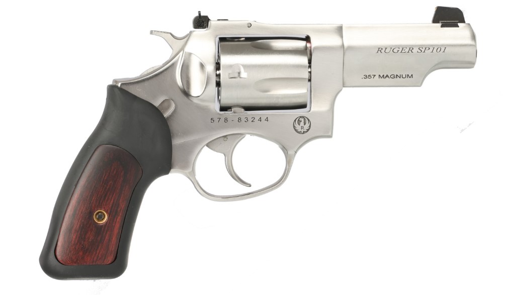 Ruger 15705 SP101 357 Magnum | 38 Special 3" Brushed Stainless Steel Revolver