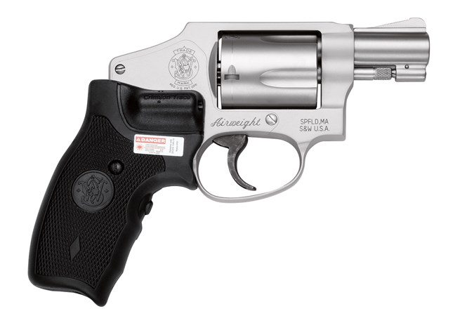 Smith and Wesson 642 38 Special Revolver - Item #: SM163811 / MFG Model #: 163811 / UPC: 022188638110 - 642 38SPC 1-7/8" 5RD LASER 163811 | CT LASER GRIPS