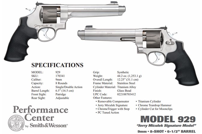 Smith and Wesson 929 Performance Center 9mm Revolver - Lipseys.com