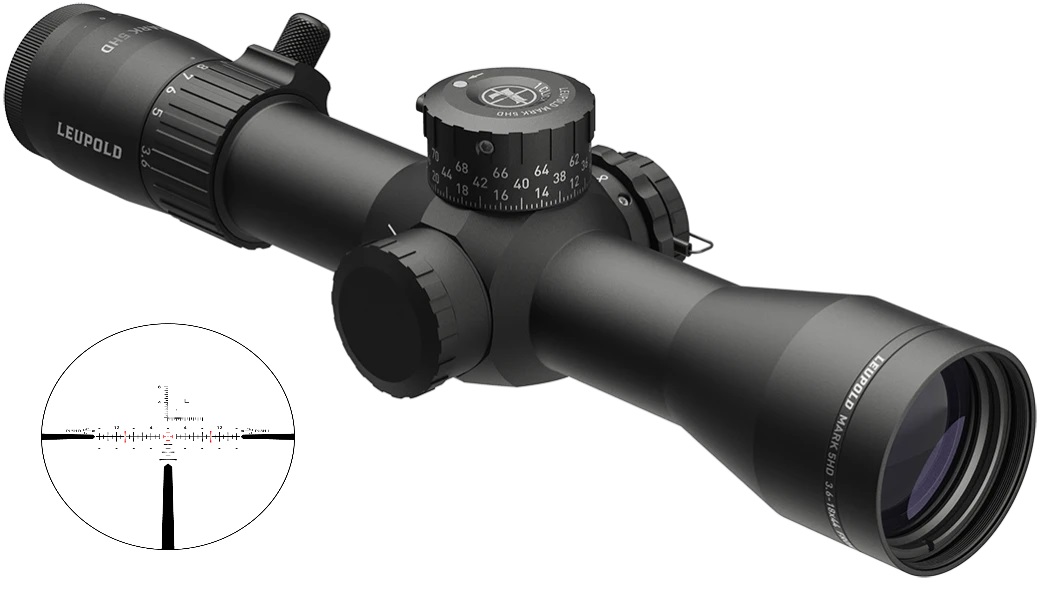 Leupold Mark 5HD Rifle Scope 3.6-18x44mm M1C3 FFP Gunwerks RH1 MOA - Matte Black