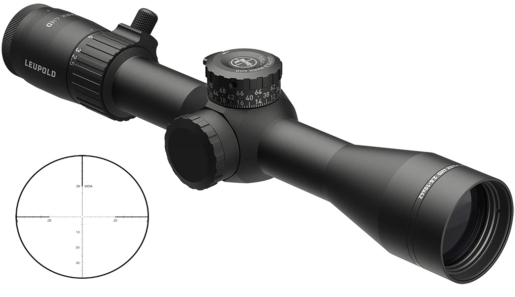 Leupold Mark 4HD 2.5-10X42mm 30mm FFP PR1-MOA Rifle Scope, Matte Black