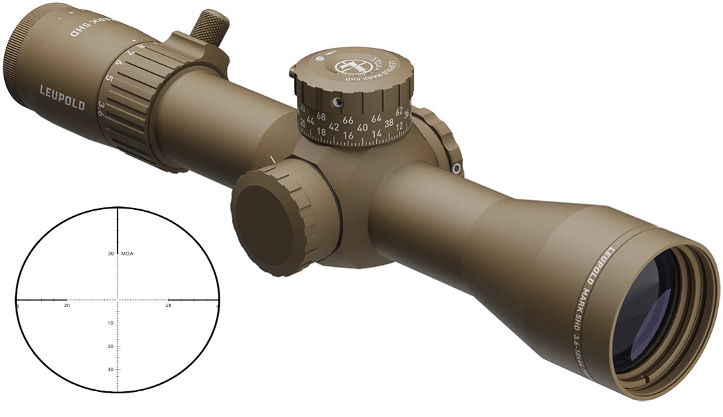 Leupold Mark 5HD 3.6-18x44mm Rifle Scope, Dark Earth, PR-1MOA FFP