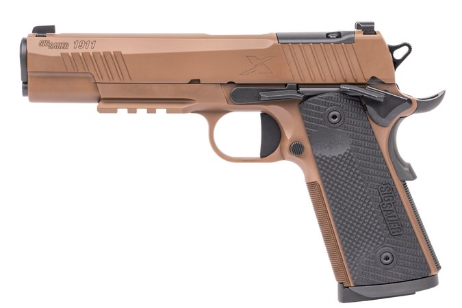 SIG SAUER 1911 X SERIES 45 ACP 8+1 5" COYOTE FDE G10 OPTICS READY-img-0