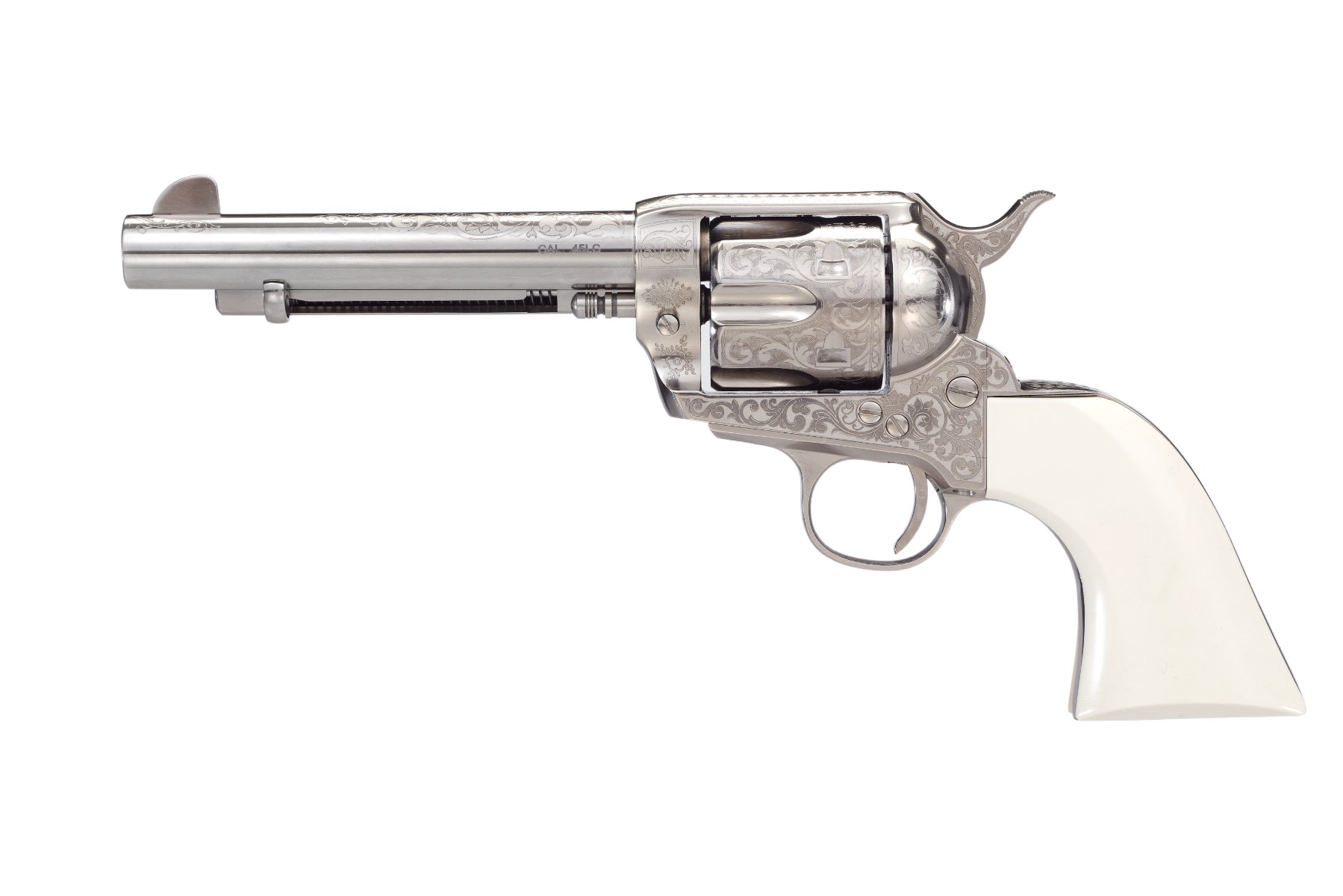 Taylor's & Company 200065 1873 Outlaw Legacy 357/38 5.5" Nickel Revolver - Taylor's & Company - 357 Magnum | 38 Special for sale at TheGunDock
