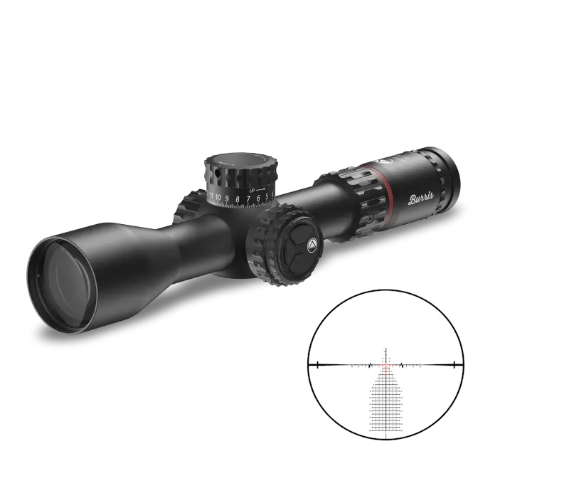 Burris Optics 201220 XTR PS Black Zero Click Stop Technology Front Focal Plane Reticle Programmable Elevation Knob SCR2 MIL-DOT FRONT FOCAL
