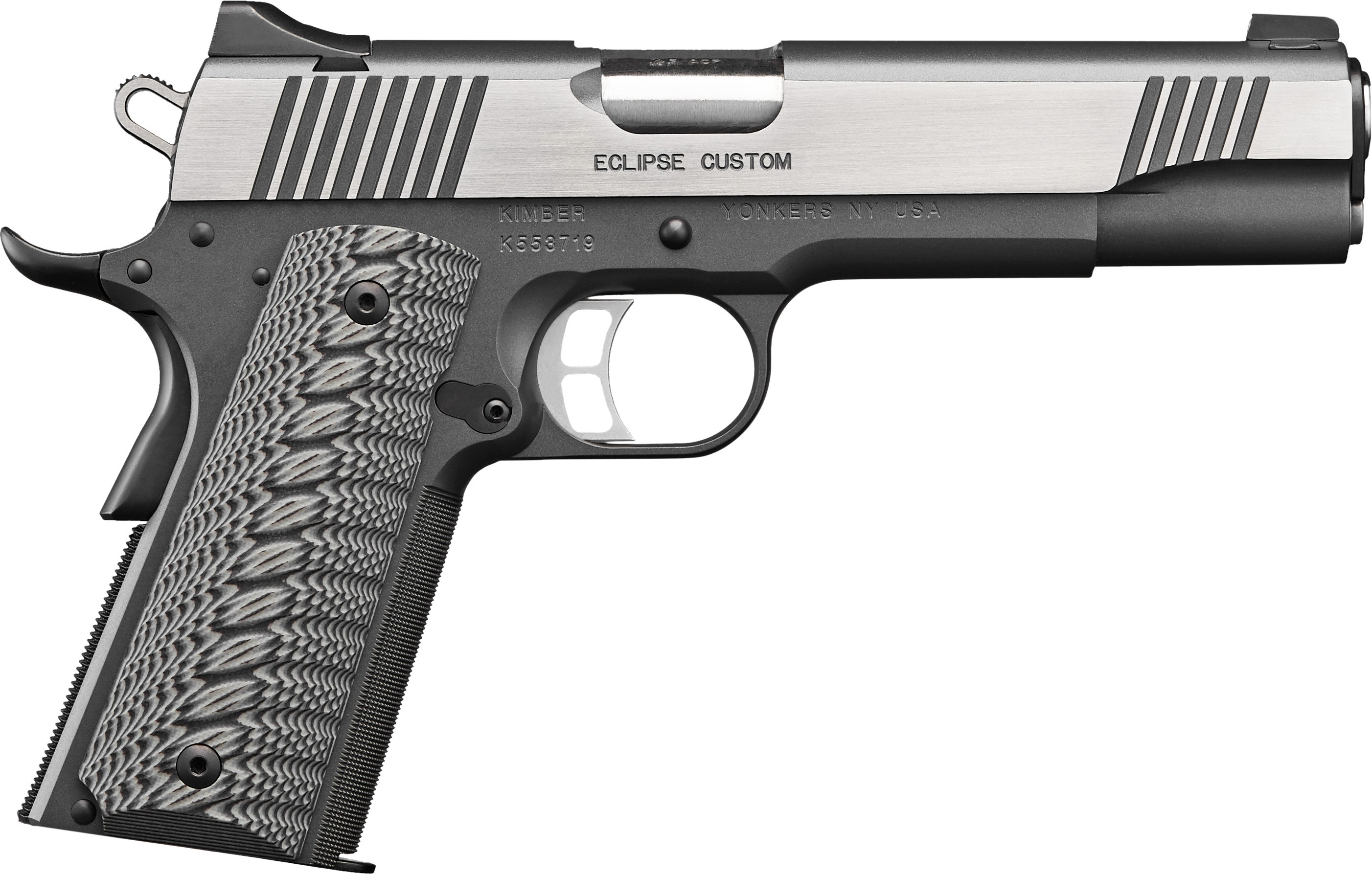 Kimber Mfg Inc 3000238 Eclipse Custom 45 ACP 7+1 5" Stainless Match...