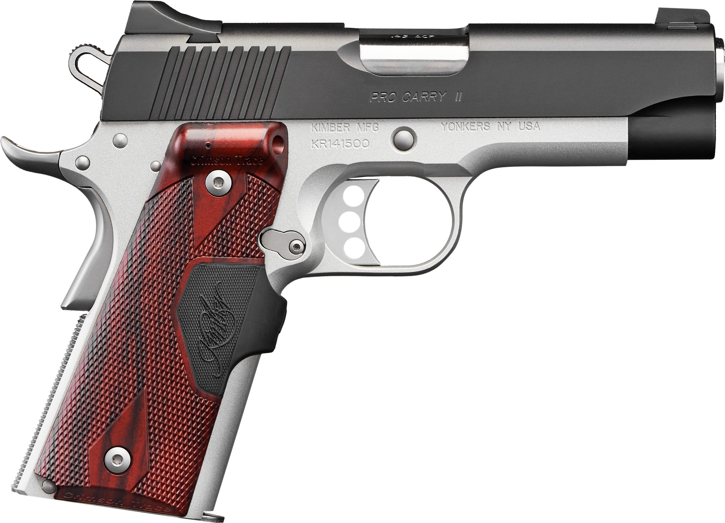 KIMBER Pro Carry II Commander Two-Tone .45 ACP 4.42in 7rd Pistol (3200388) - Kimber - 45 ACP