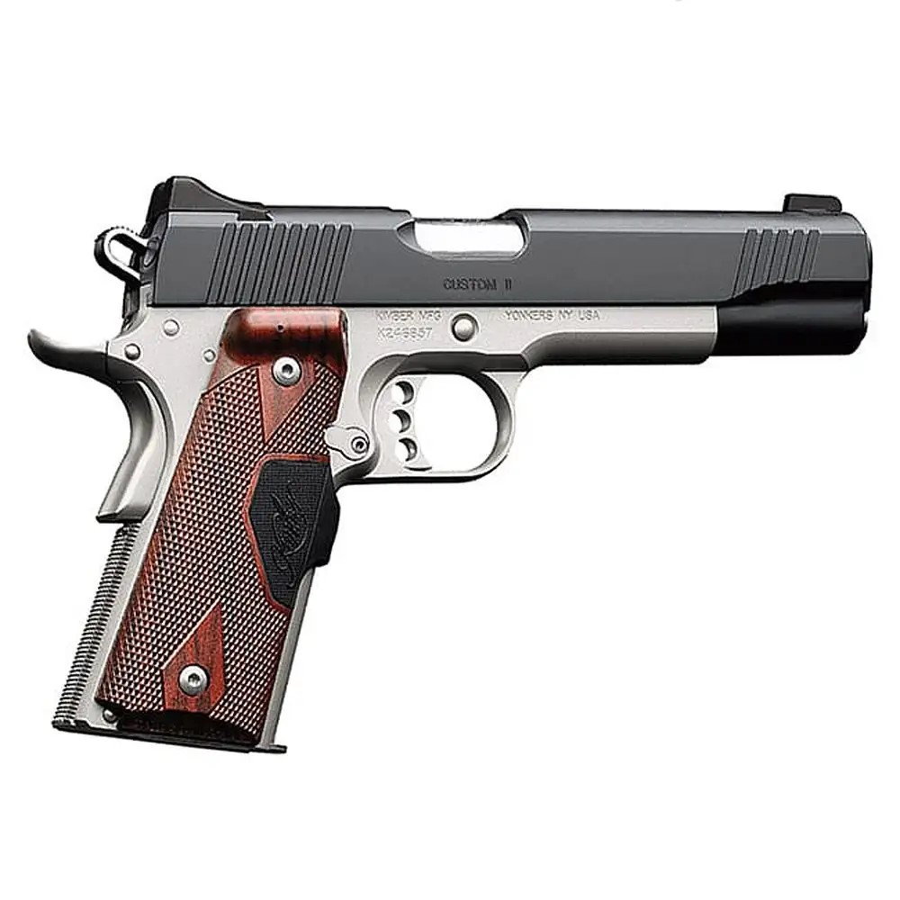 Kimber 3200387 Custom II .45ACP 5" Two-Tone Pistol Rosewood Laser Grips - Kimber - 45 ACP