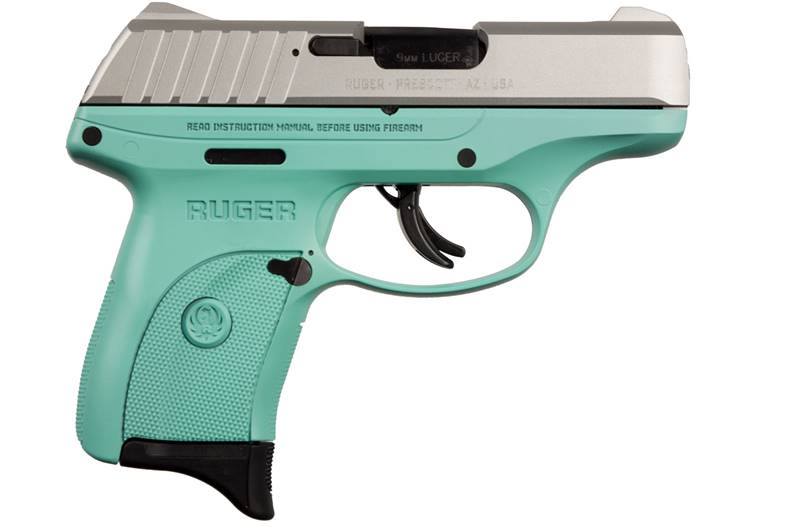 Ruger EC9s Turquoise Aluminum Cerakote 9mm 3.12in 1-7rd Mag 13200