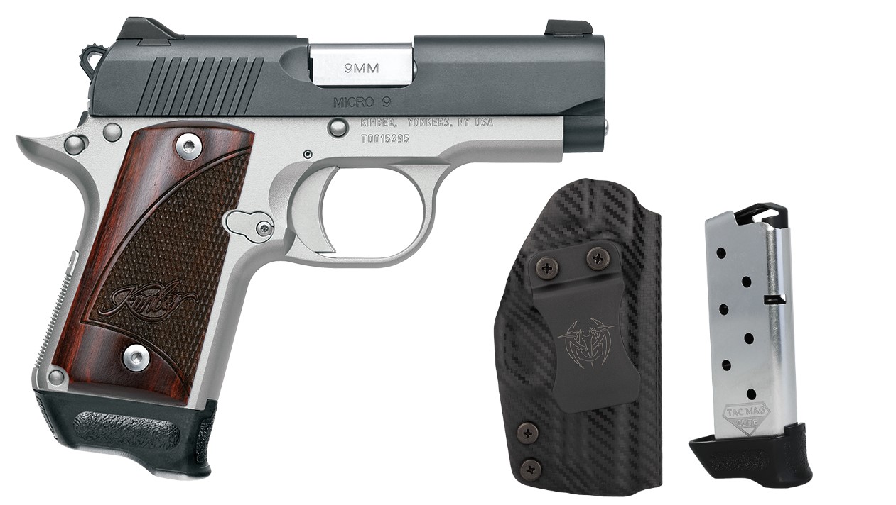Kimber Micro 9 RTC Bundle 9mm 3.15 Two-Tone w/UM Tac Holster & 2 Tac Mags