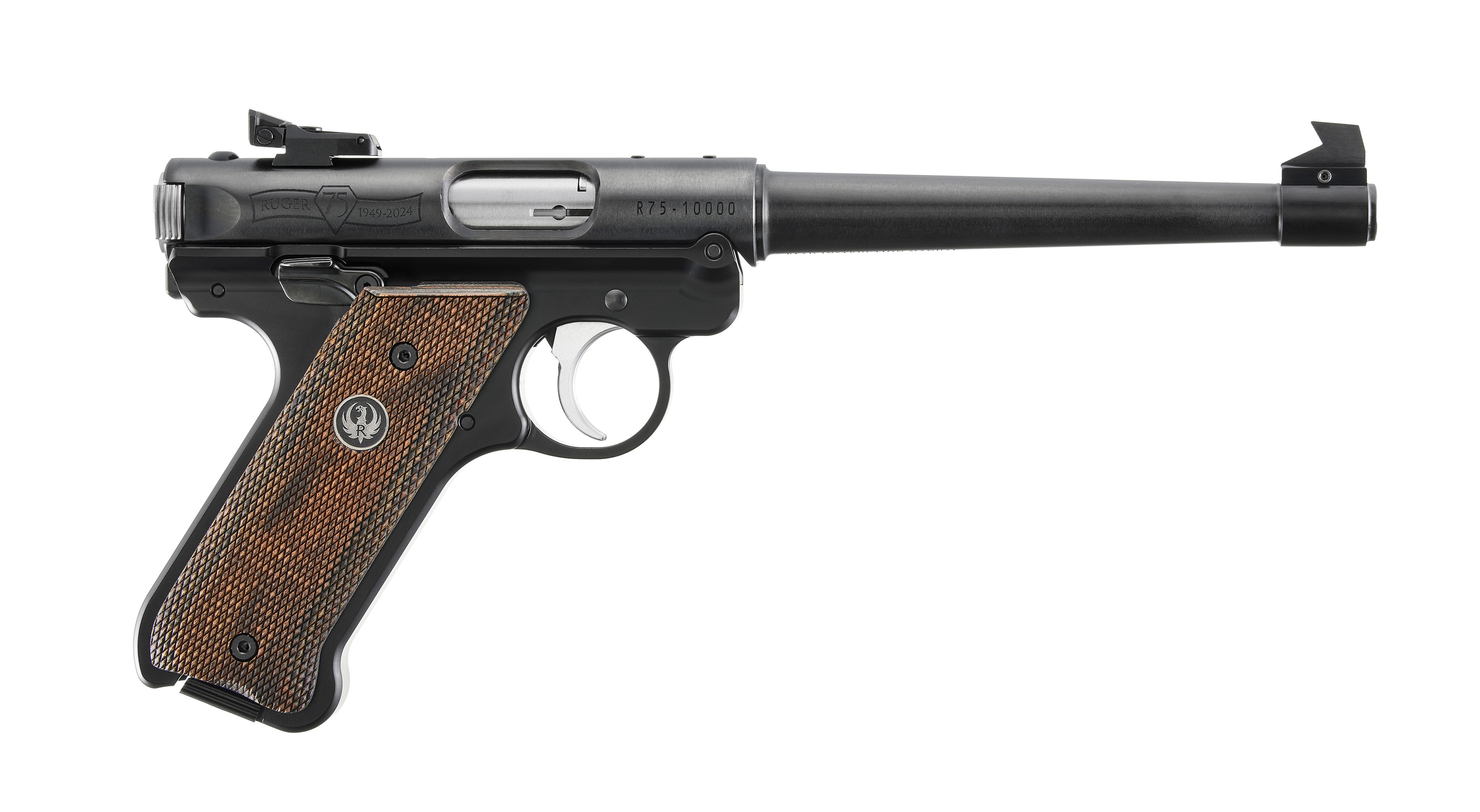 Ruger 40175 Mark IV Standard 22LR 4.75" Blue 75th Anniv 10RD 2 Mags