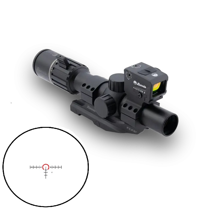Burris Optics 200576 RT6 Black Incl: AR-PEPR 30mm Mount Incl:FastFire E 3.5MOA Grn Dot BALLISTIC AR|FASTFIRE E|PEPR