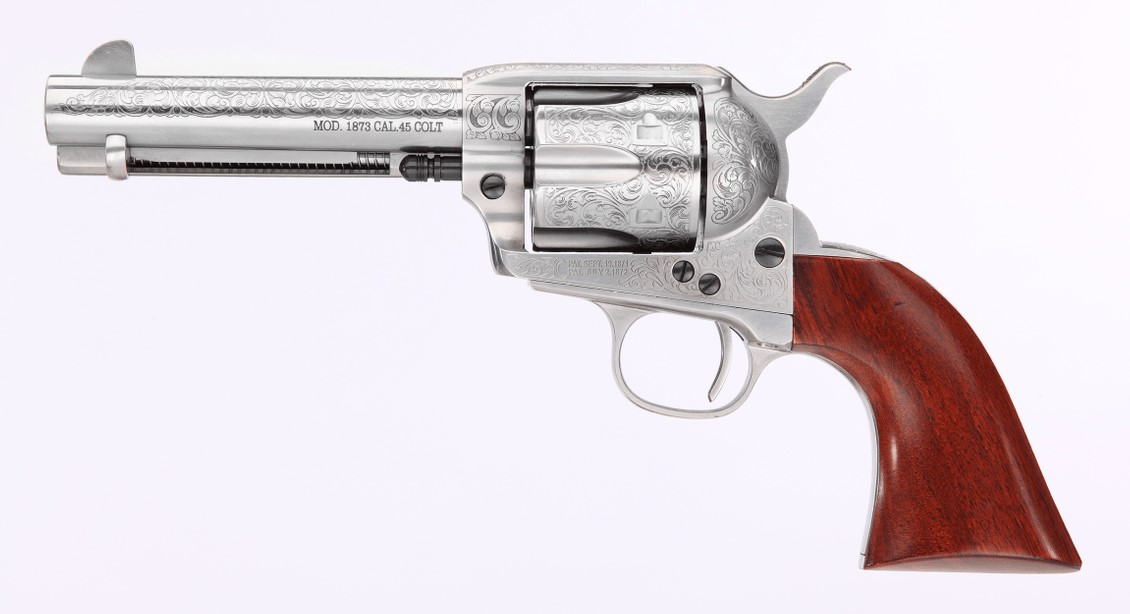 Taylor's & Company 1873 Cattleman 45 Colt 4.75 in Barrel White Steel 6rd