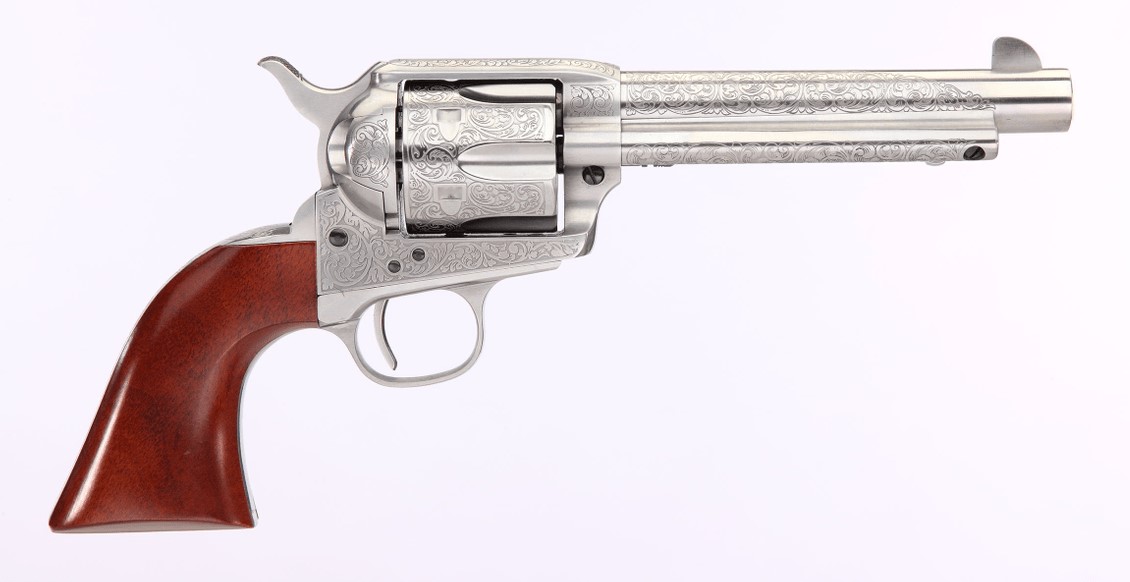 Taylor's & Co. Model 1873 Cattleman Floral Engraved SAO Revolver