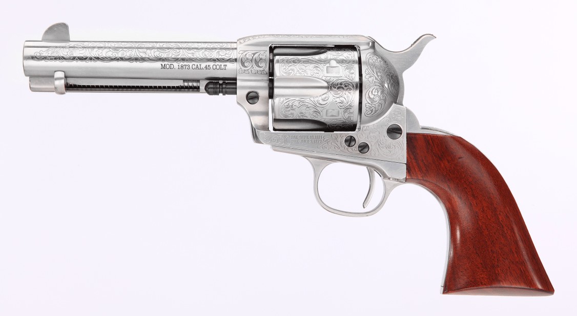 Taylors & Company 1873 Cattleman Floral Laser-Engraved Revolver