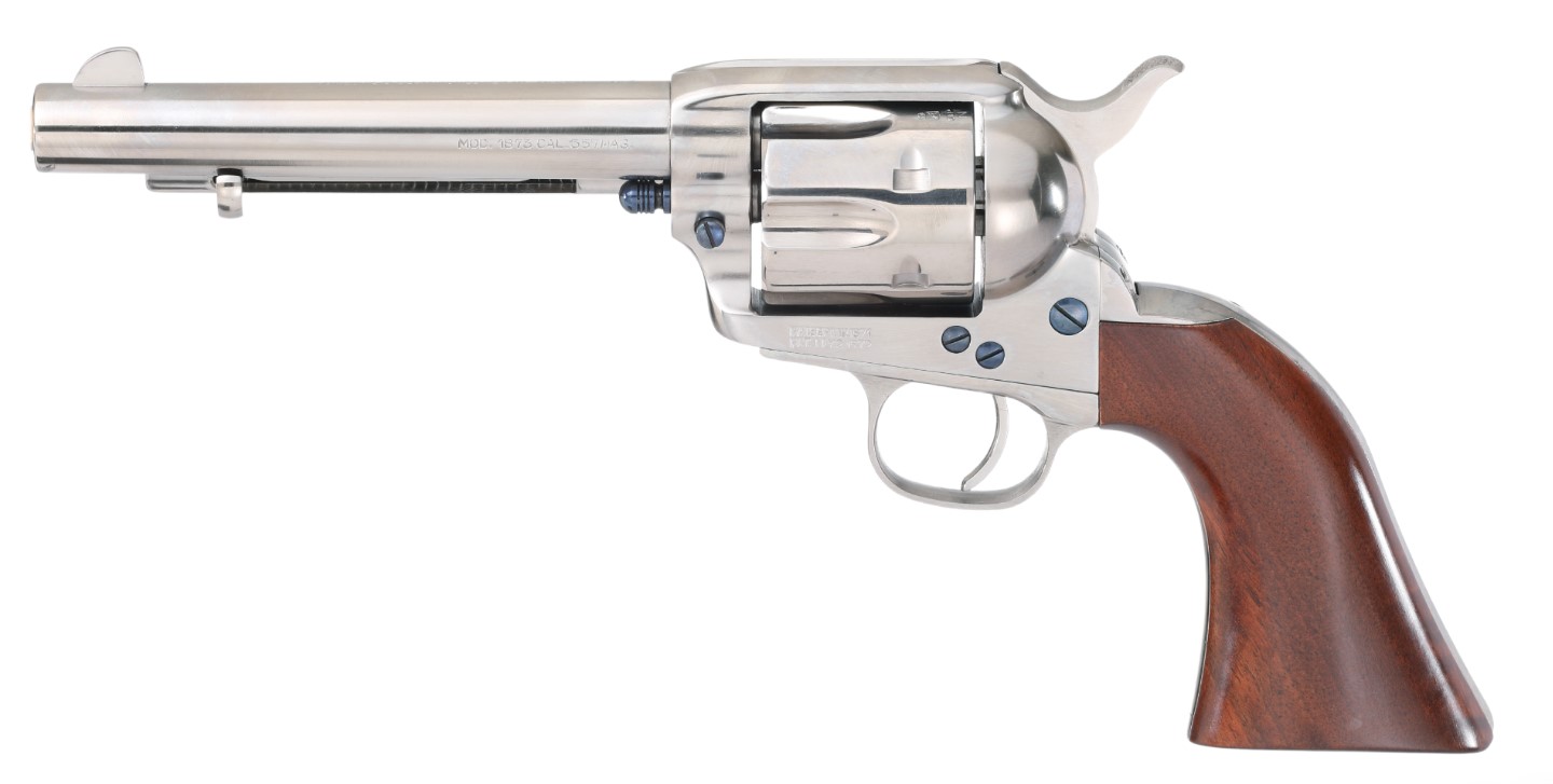 Taylor's & Company 555166 Gunfighter Revolver 45 Colt 5.5" Nickel 6-Shot