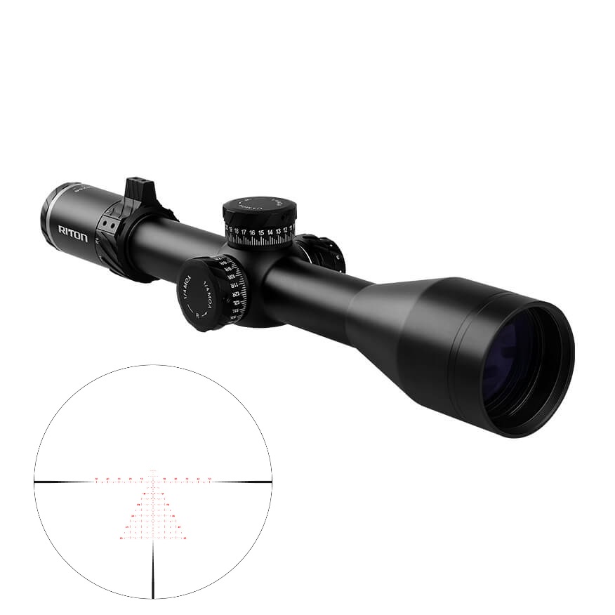 Riton 5C428LFI23 5 Conquer Rifle Scope 4-28x56 FFP HD Glass Matte Black