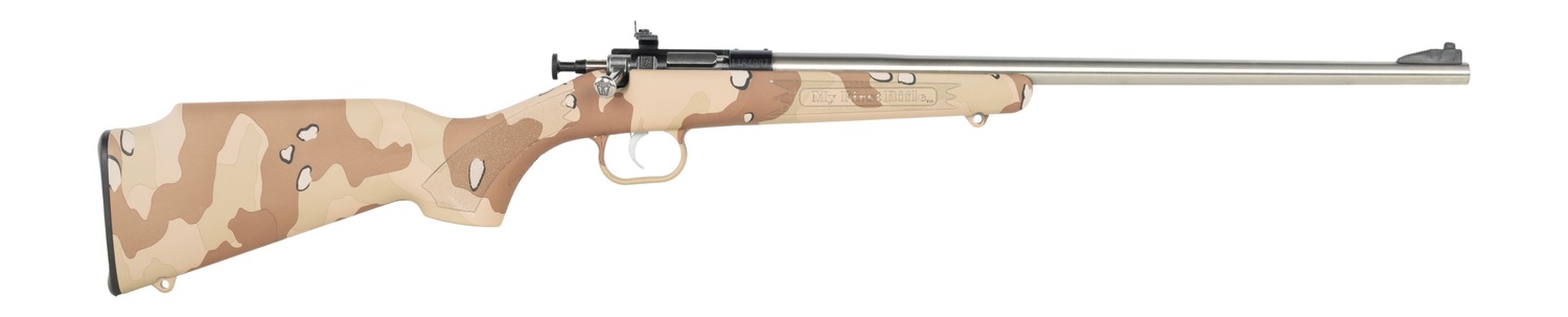 Keystone Crickett Hydro-Dipped Synthetic Rifle 22 LR 16.1 in. Stainless/Desert Storm Camo