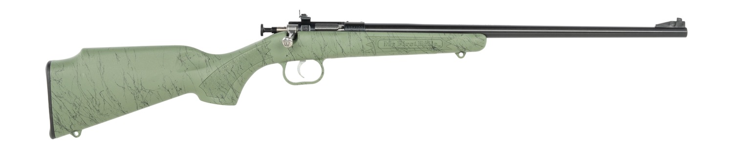 Keystone Crickett Rifle 22 LR 16.1 in. Blued/Green w/Black Web