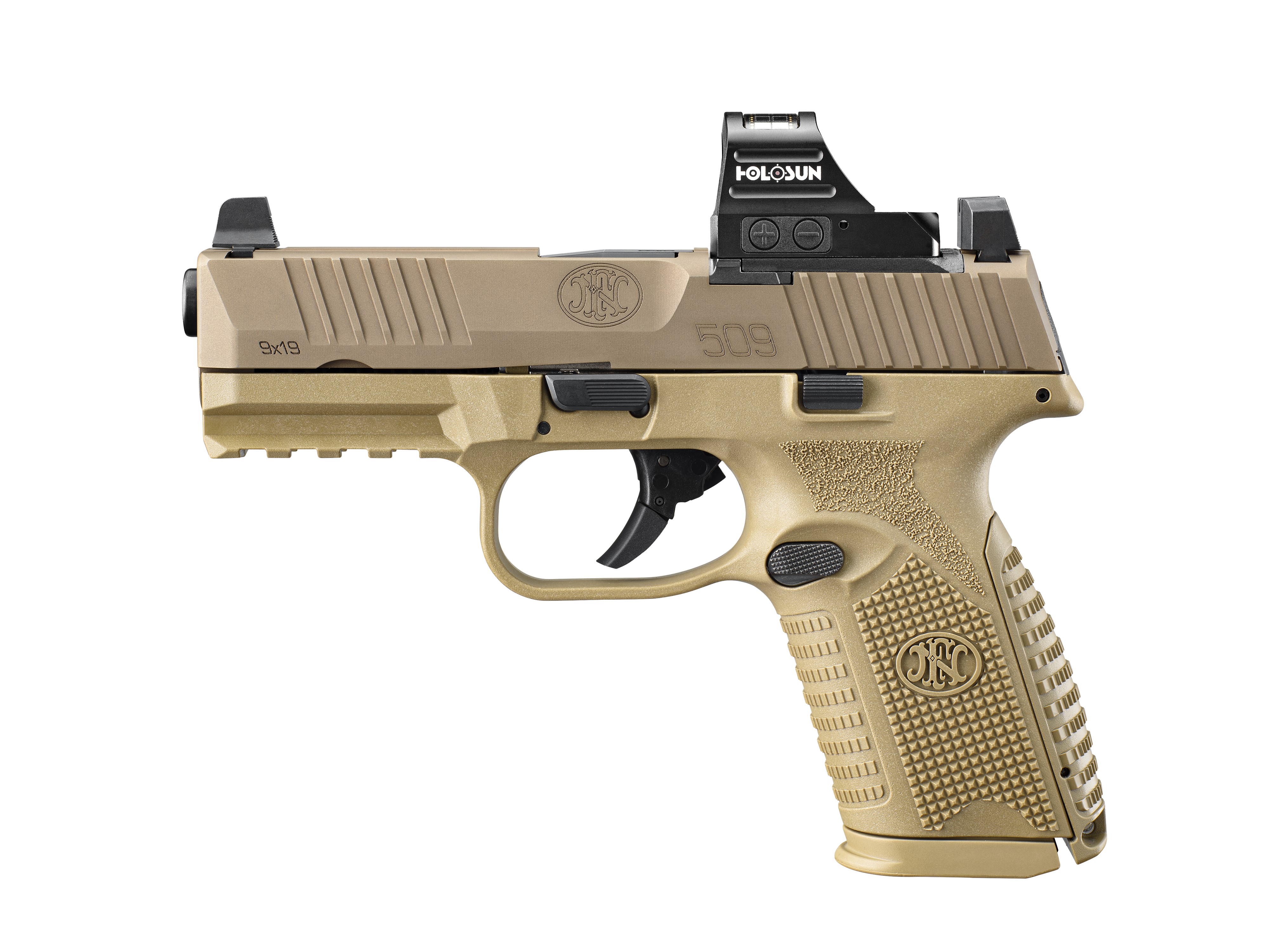 FN 66-101932 509 MRD 9mm 4" FDE Holosun 407C 2/15rd Semi-Auto Pistol - FN America - DAO