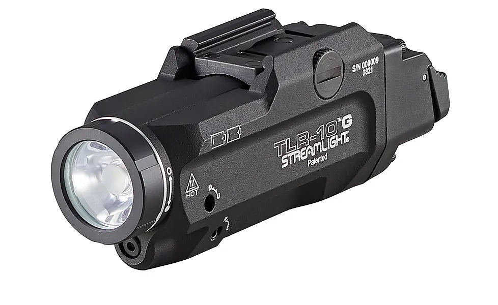 Streamlight TLR-10 G LED Tactical Weapon Light: 1000 Lumens, Green Laser, Rear Switch, Black