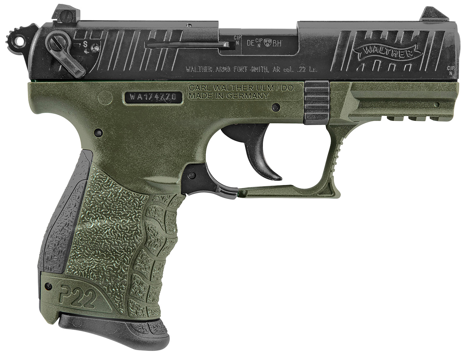 Walther Arms P22 MLTRY 22LR 10+1 3.4" OD CA