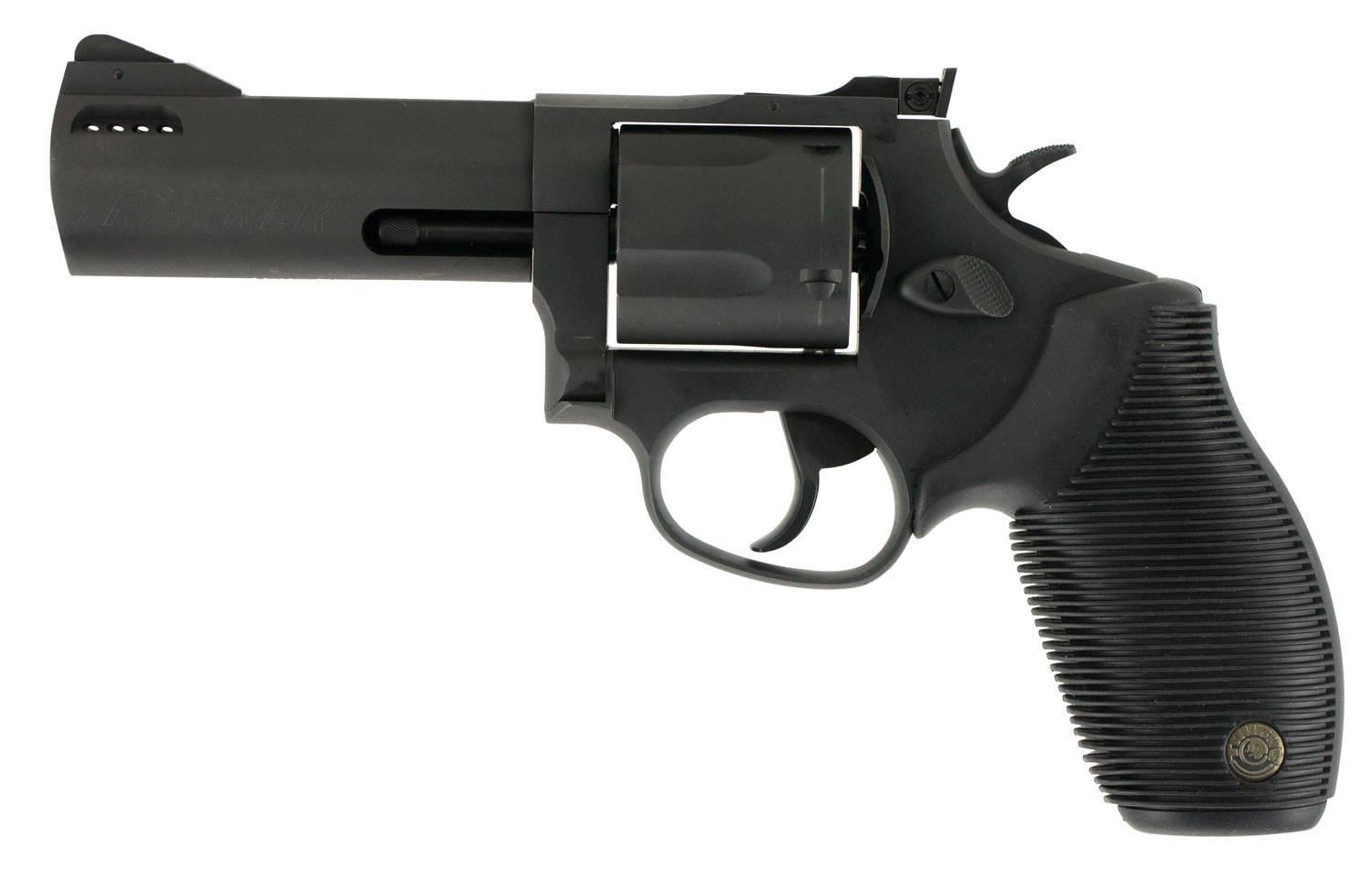Taurus Tracker 44 Magnum 4 Inch Revolver 5 rd. Ported Matte Black Oxide Ribber Grip - Superbly Manageable 3 Taurus Tracker 44 Magnum 4 Inch Revolver 5 rd. Ported Matte Black Oxide Ribber Grip - Superbly Manageable - Image 3