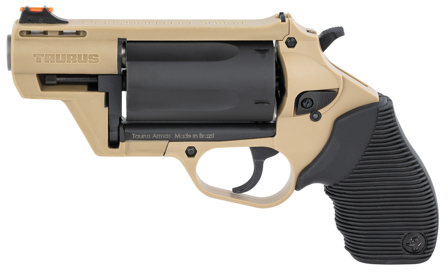 Taurus Judge Public Defender 45 Colt / 410 Flat Dark Earth 2.5 in. 5-Shot - Superb Close-Range Revolver 3 Taurus Judge Public Defender 45 Colt / 410 Flat Dark Earth 2.5 in. 5-Shot - Superb Close-Range Revolver - Image 3