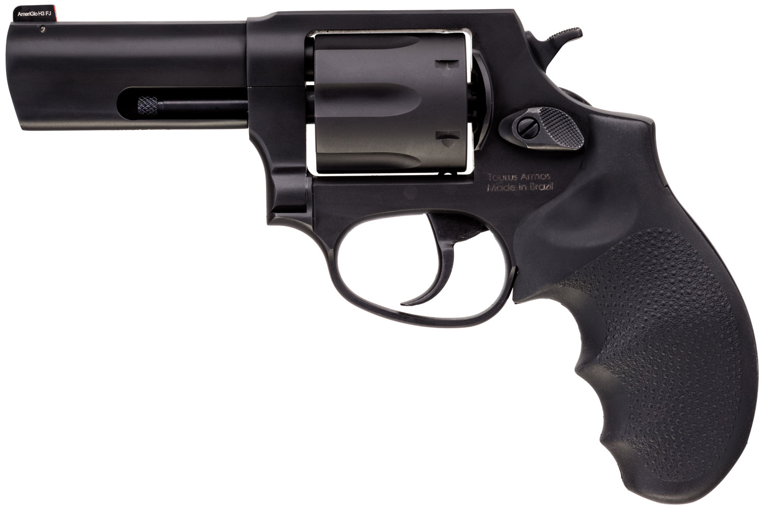Taurus 856 Defender Night Sight Revolver 38 Special +P 3 in. 6 rd. Matte Black Hogue Grip - Superbly Sighted 3 Taurus 856 Defender Night Sight Revolver 38 Special +P 3 in. 6 rd. Matte Black Hogue Grip - Superbly Sighted - Image 3