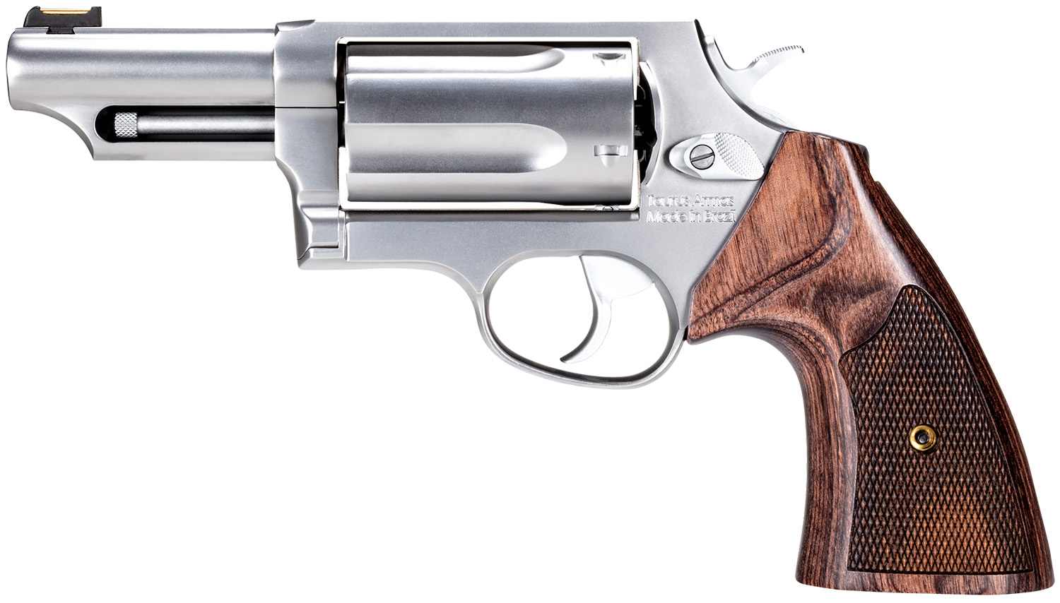 Taurus Judge Executive Grade Revolver 45 Colt/410 3 in. Stainless 5 rd. Wood Grip - Superb Hand-Polished Finish 3 Taurus Judge Executive Grade Revolver 45 Colt/410 3 in. Stainless 5 rd. Wood Grip - Superb Hand-Polished Finish - Image 3