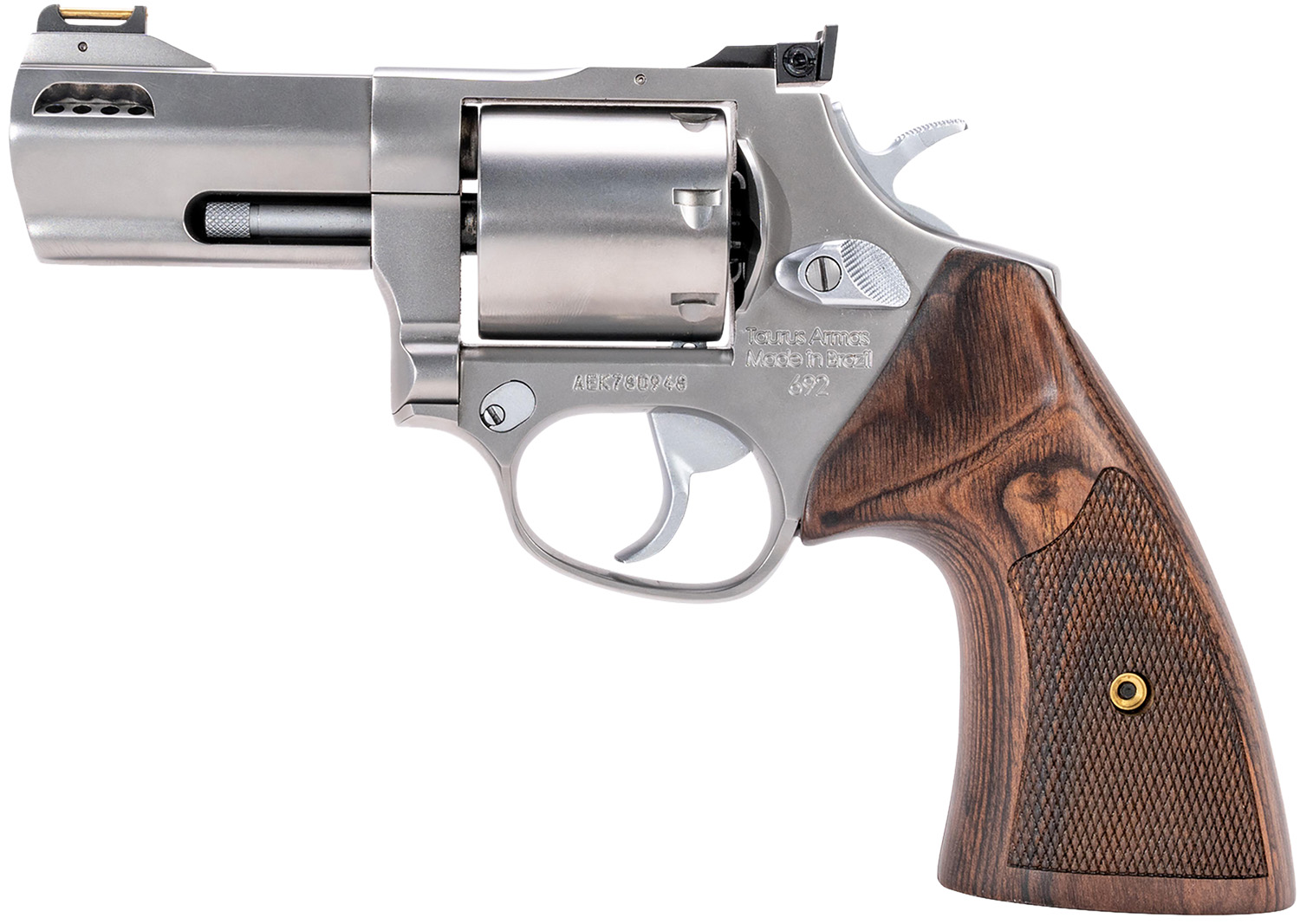 Taurus 692 Executive Grade 357 Magnum / 9mm 3 in. Polished Stainless 7-Shot - Superb Fitted Revolver 3 Taurus 692 Executive Grade 357 Magnum / 9mm 3 in. Polished Stainless 7-Shot - Superb Fitted Revolver - Image 3