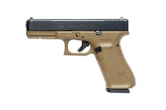 LIPSEY'S EXCLUSIVE GLOCK G17 G5 9mm 
Item #: GLPA175S201DE / MFG Model #: PA175S201DE / UPC: 764503038228
G17 G5 9MM 10+1 4.49" FS FDE 3-10RD MAGS | FRONT SERRATIONS