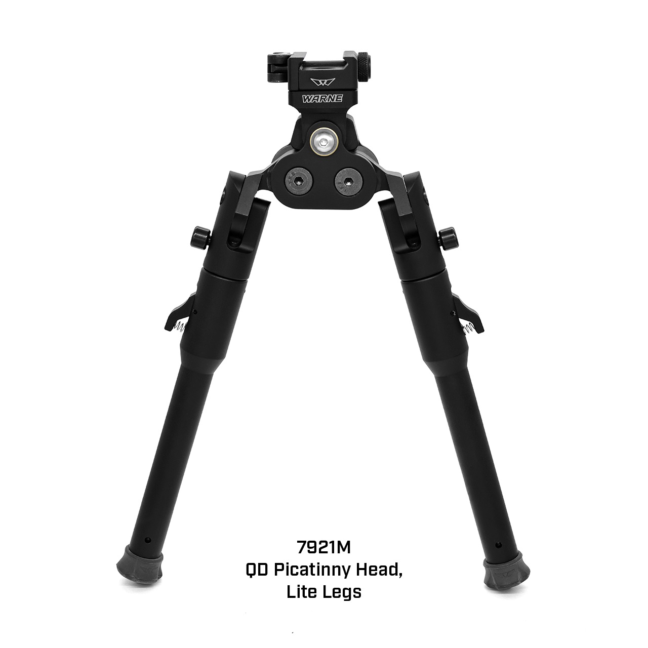 Warne 7921M Skyline Pro Bipod Black Anodized QD Picatinny Lite Legs
