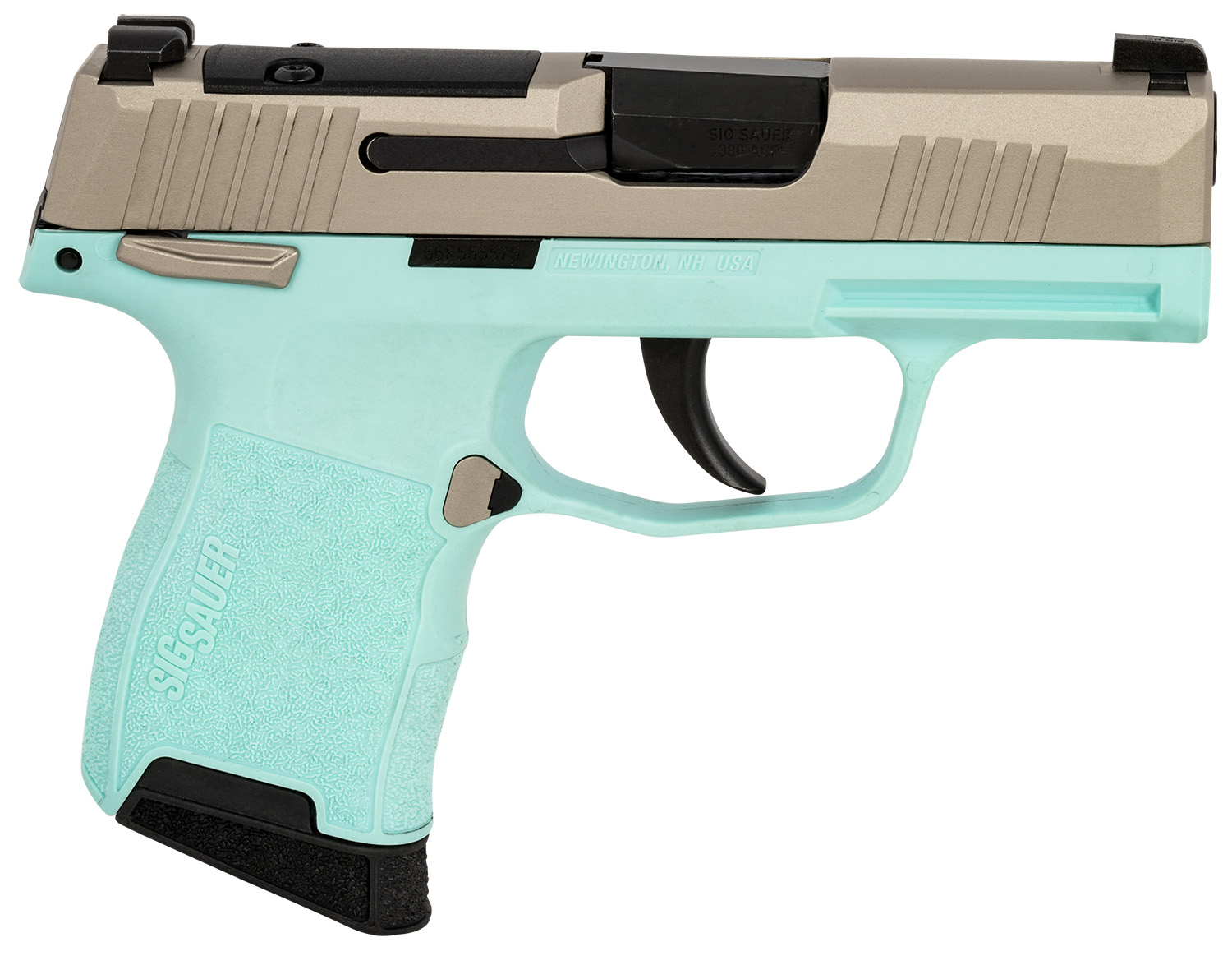 SIG SAUER P365 380ACP NKL/TURQUOISE 10+1