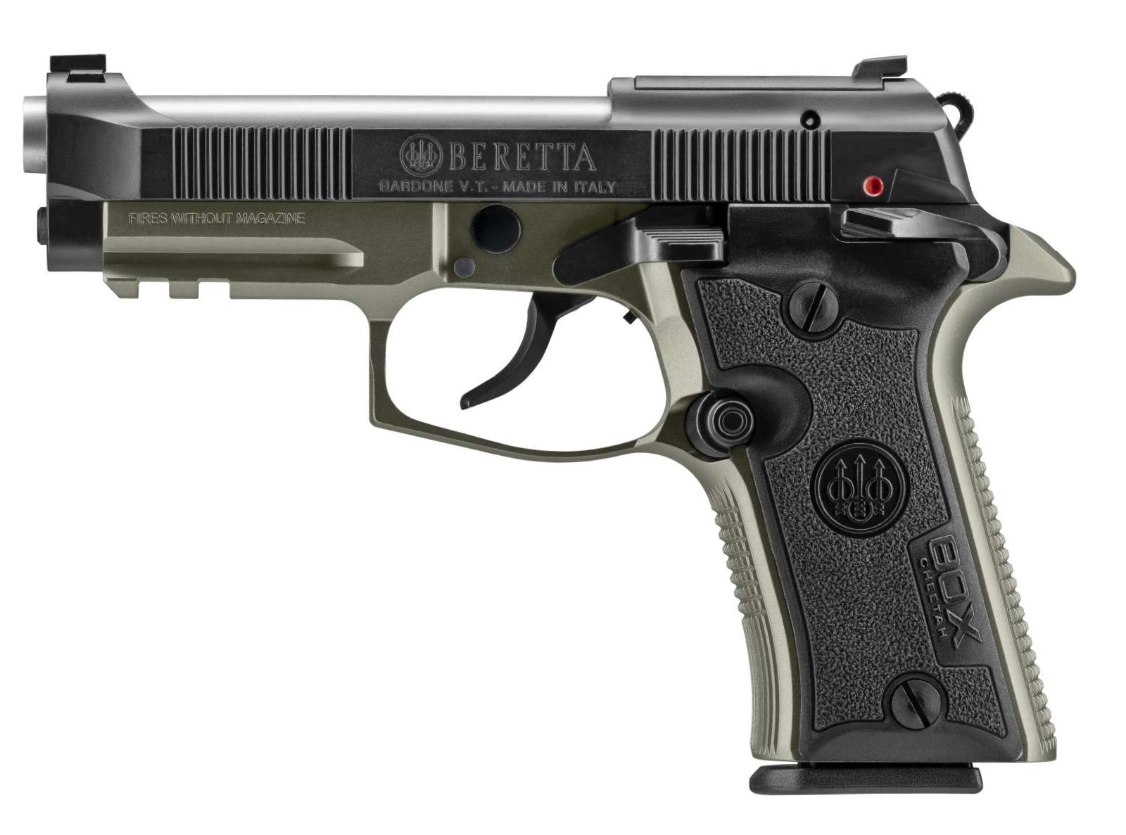 Beretta 80X Cheetah .380 ACP 10RND 3.9" OD Green/Black Italy