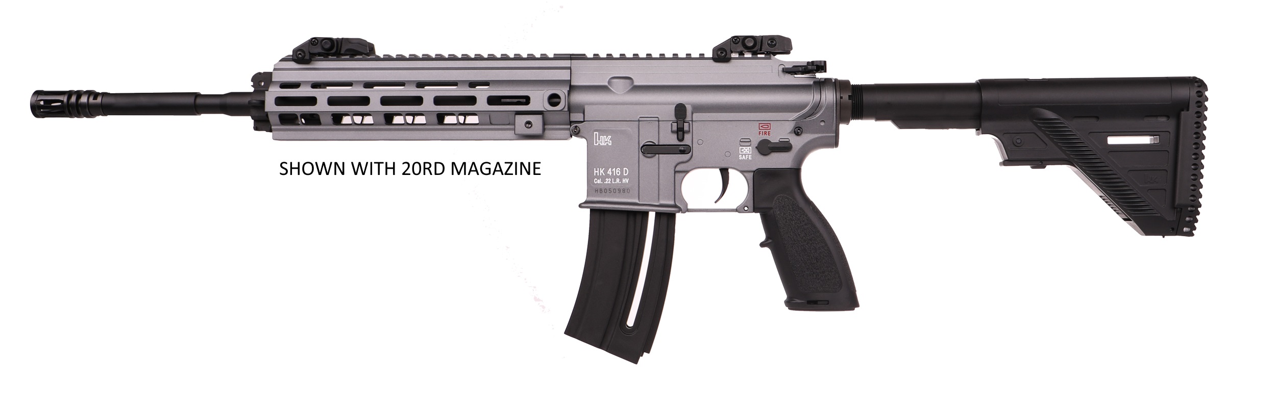 H&K 81000597 HK416 22 LR 16.1" Grey Rifle-img-0