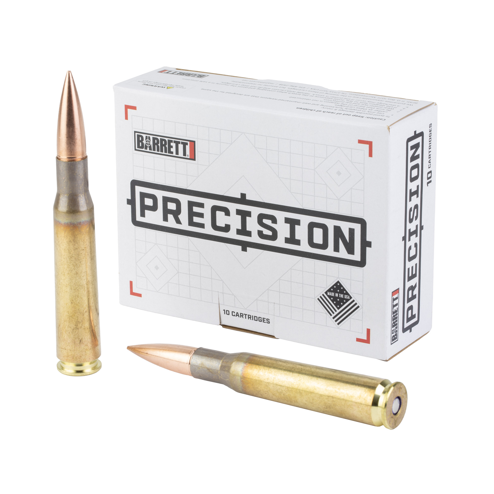 Barrett Precision 50 BMG 660 Grain Solid Rifle Ammunition (10 Rounds)