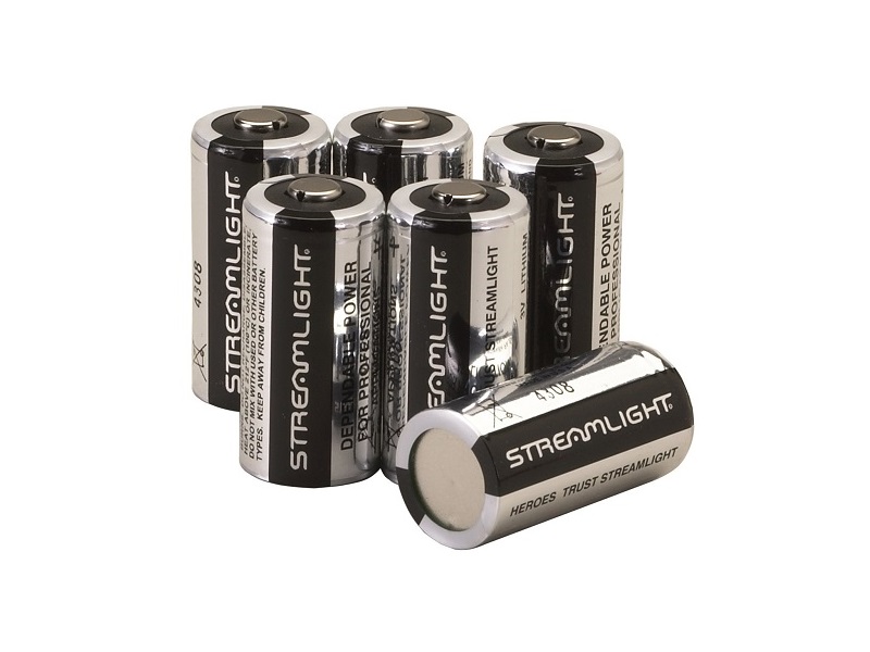 Streamlight 85180 CR123A 3V Li-Ion Batteries - 6 Pack Lithium Power Cells
