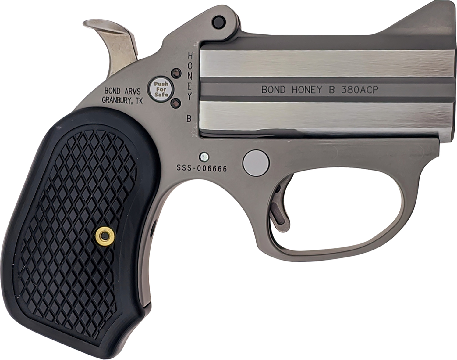 Bond Arms Honey-B Rough Stainless — HONEY-B 38SPL SS 3" EXT GRPS