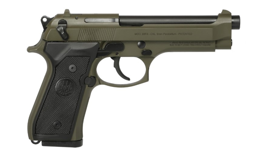 Beretta J92F300GR15 92FS 9mm 4.9" OD Green Cerakote Semi-Auto Pistol