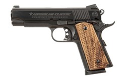 American Classic American Classic Commander 45 ACP 
Item #: ACC45B / MFG Model #: ACC45B / UPC: 094922351975
COMMANDER 1911 45ACP BLUE 8+1 CHECKERED WOOD GRIPS