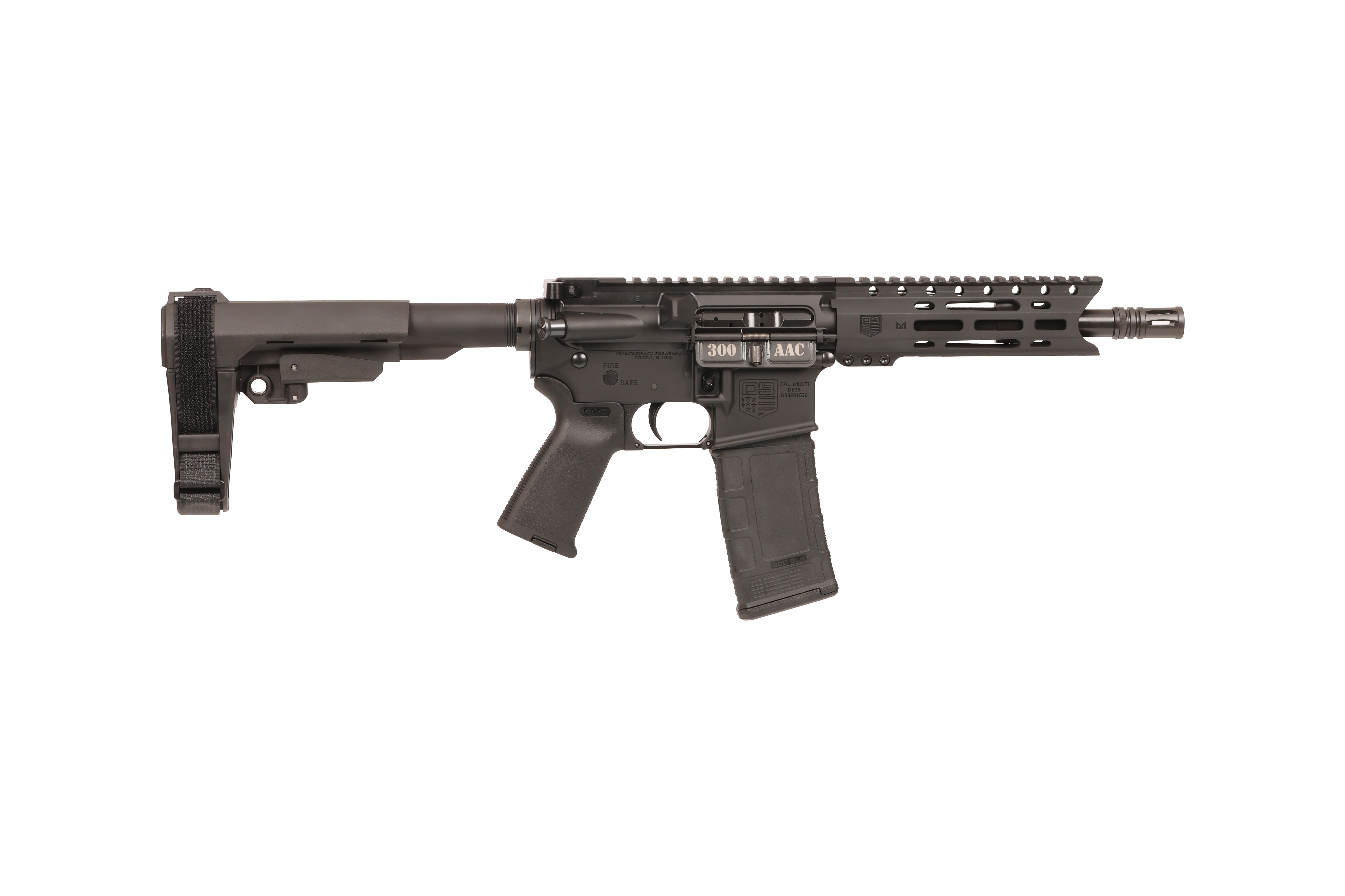 DB-15 PIST 300BLK BLK 8" SBA3-img-1