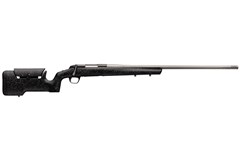 a black and silver rifle