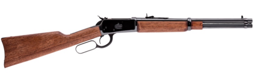 Rossi R92 Lever Action Rifle, .45 Colt Caliber, 8+1 Capacity, 16" Round Barrel, Polished Black Metal, Brazilian Hardwood Stock, Right Hand Orientation