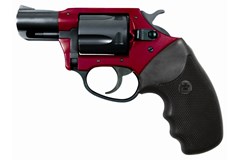 a red and black gun